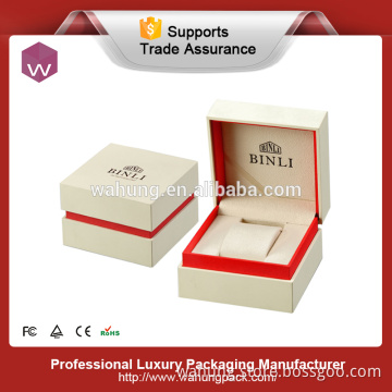 best selling logo printed elegant white leather single watch box